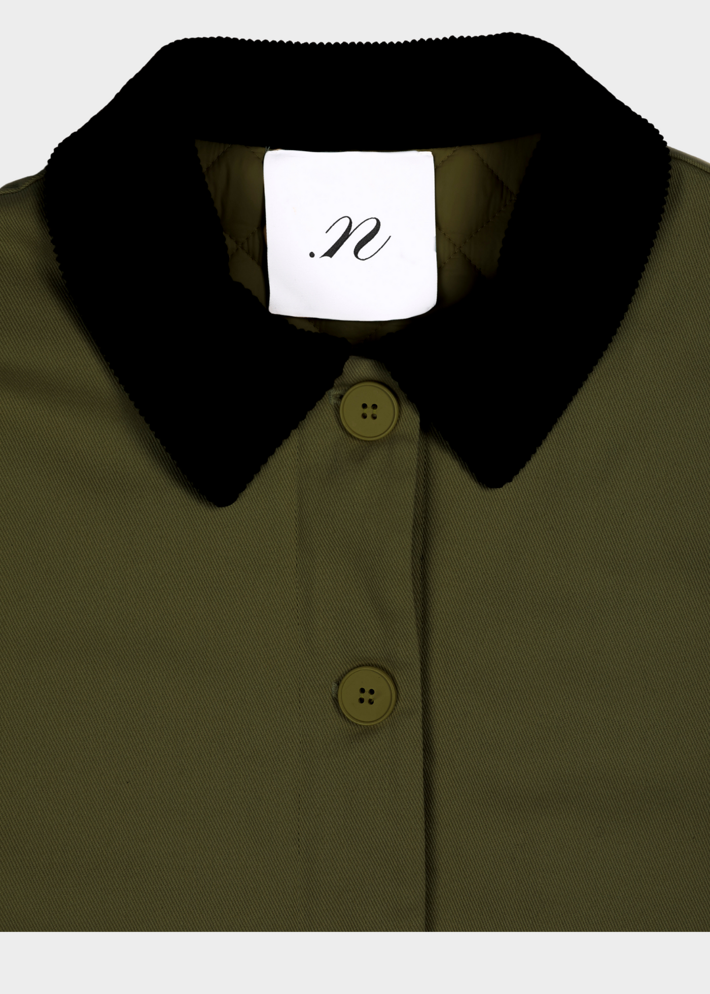 Boris Babour Style Jacket - Khaki/ Blue
