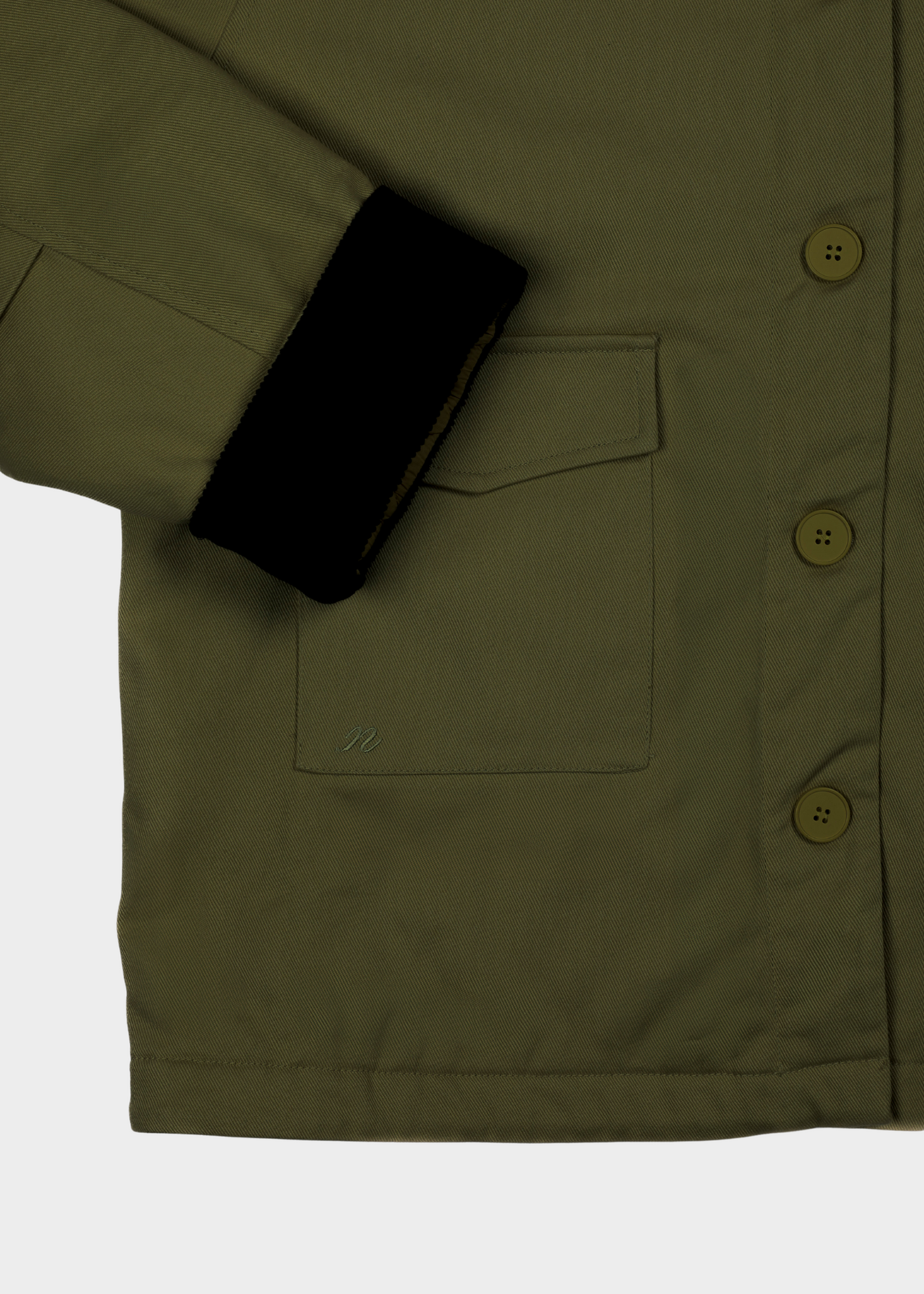 Boris Babour Style Jacket - Khaki/ Blue