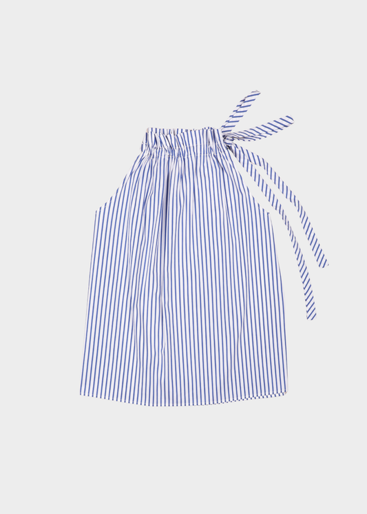 Clio Halter Top - Blue Stripe