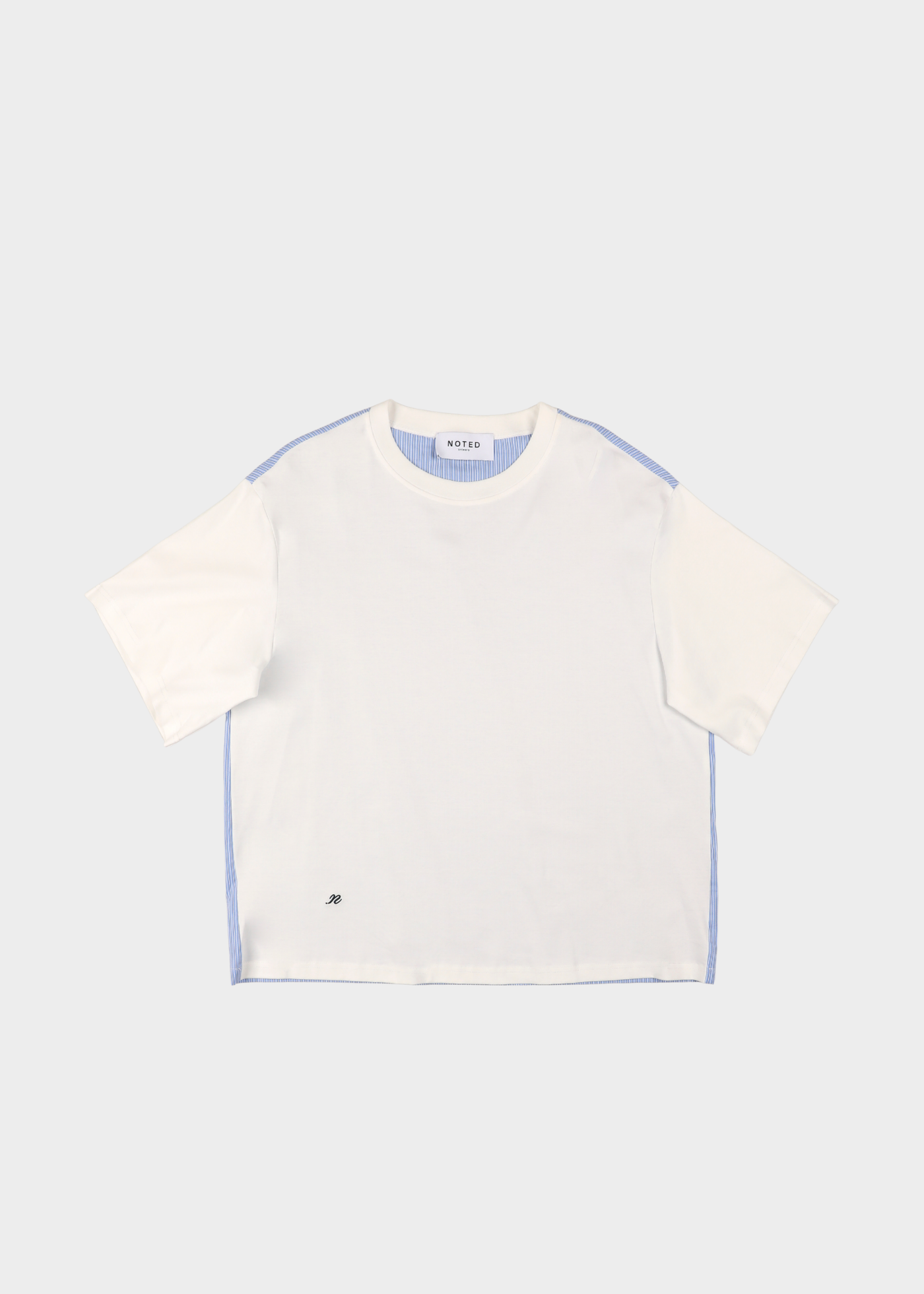 Coli T-Shirt - White / Blue Stripes