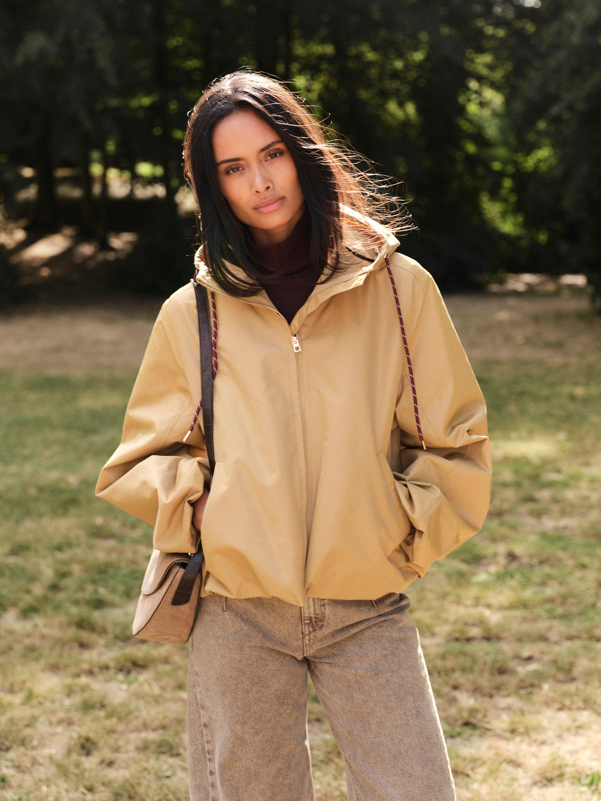 Bomber Rainjacket - Camel