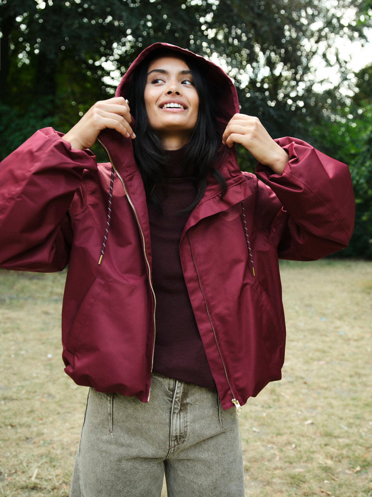 Bomber Rainjacket - Burgundy