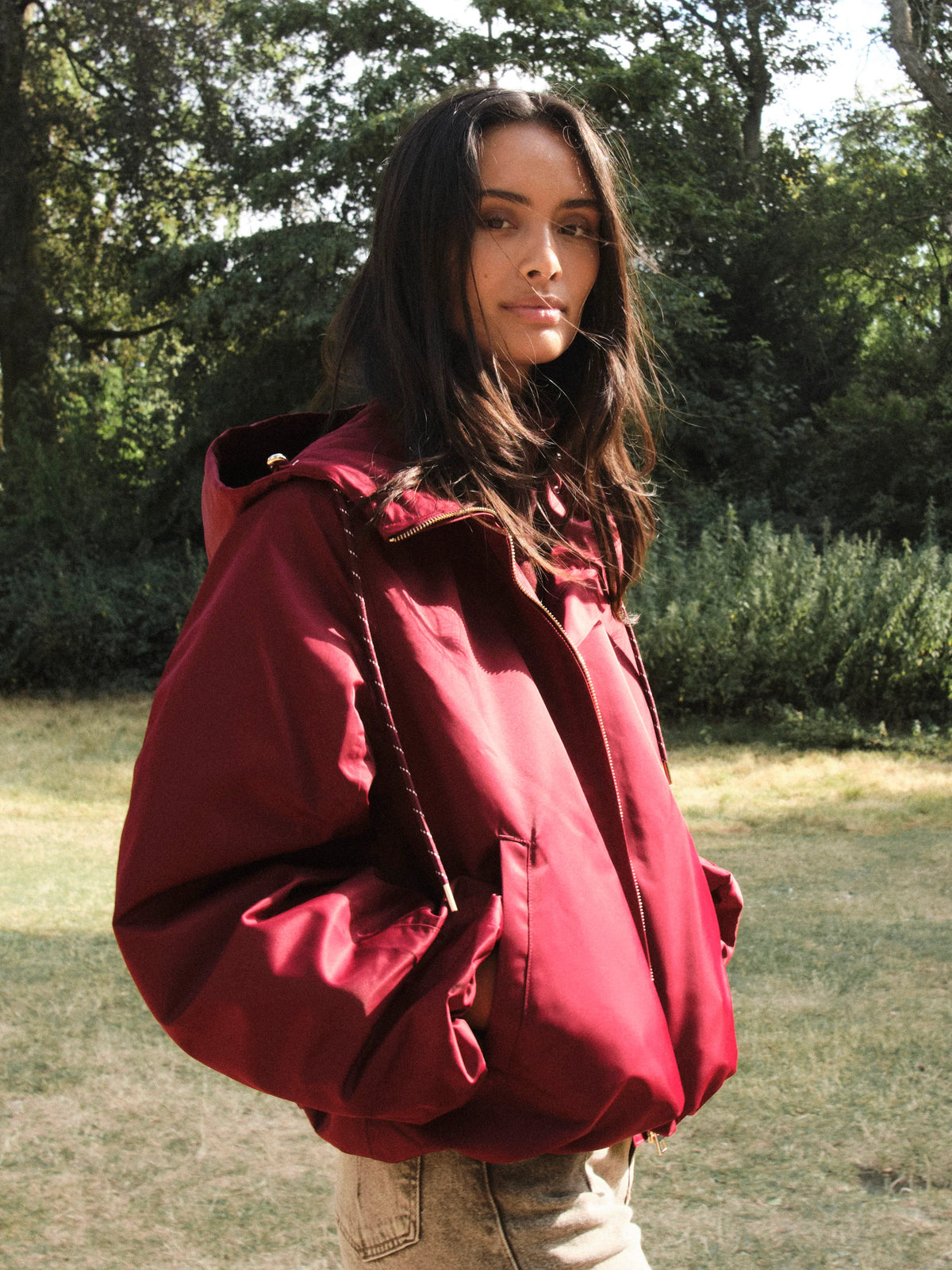 Bomber Rainjacket - Burgundy