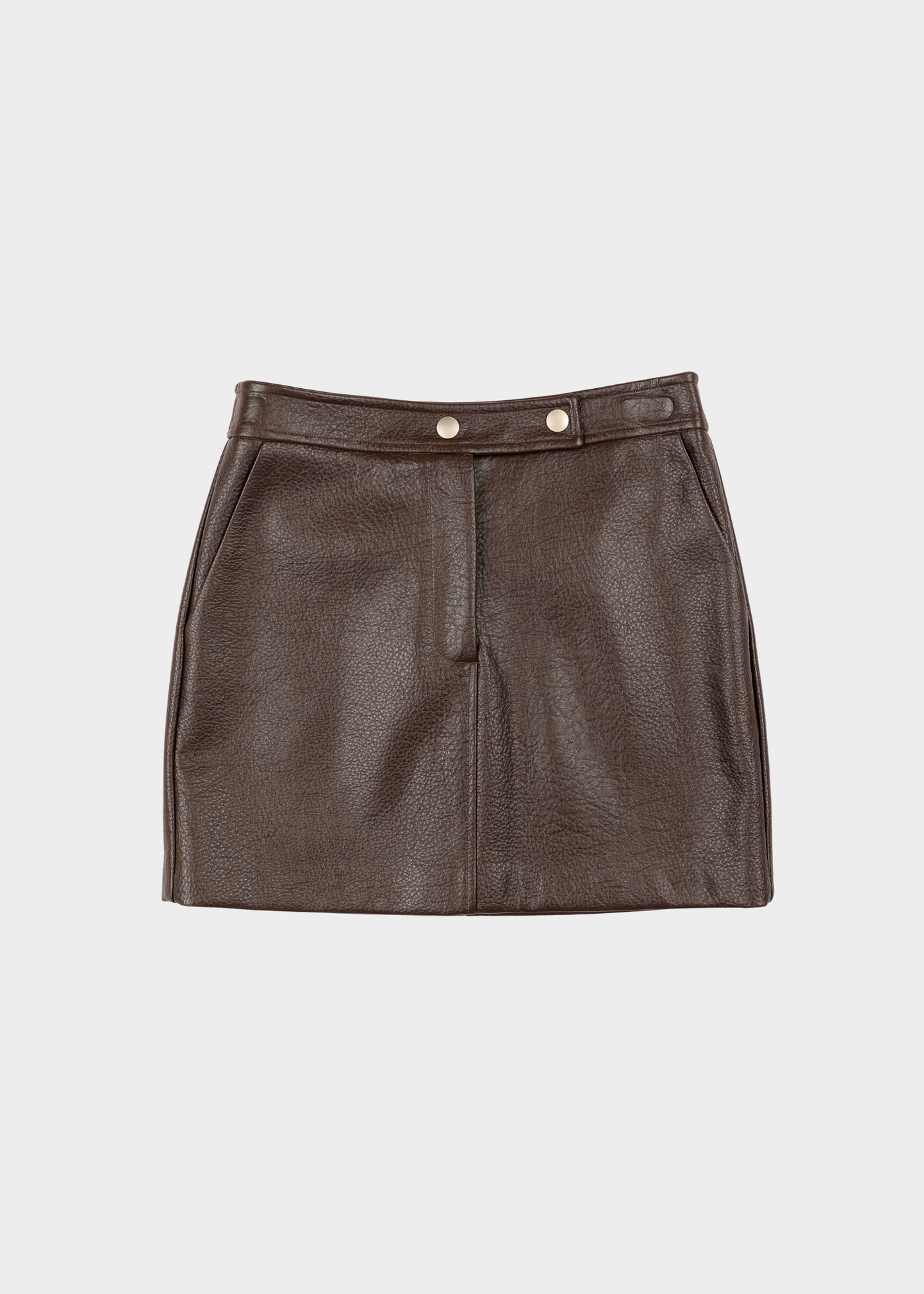 Dua Mini Skirt - Brown Leather