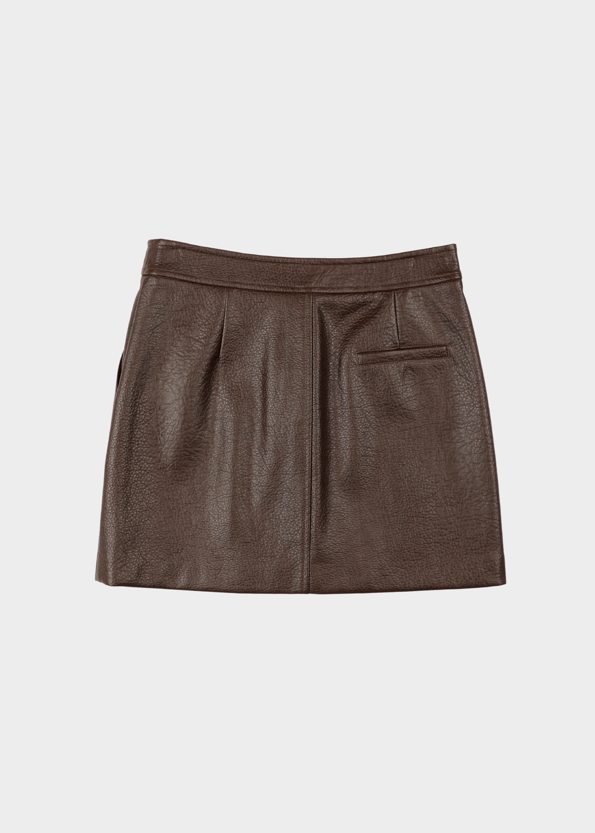 Dua Mini Skirt - Brown Leather