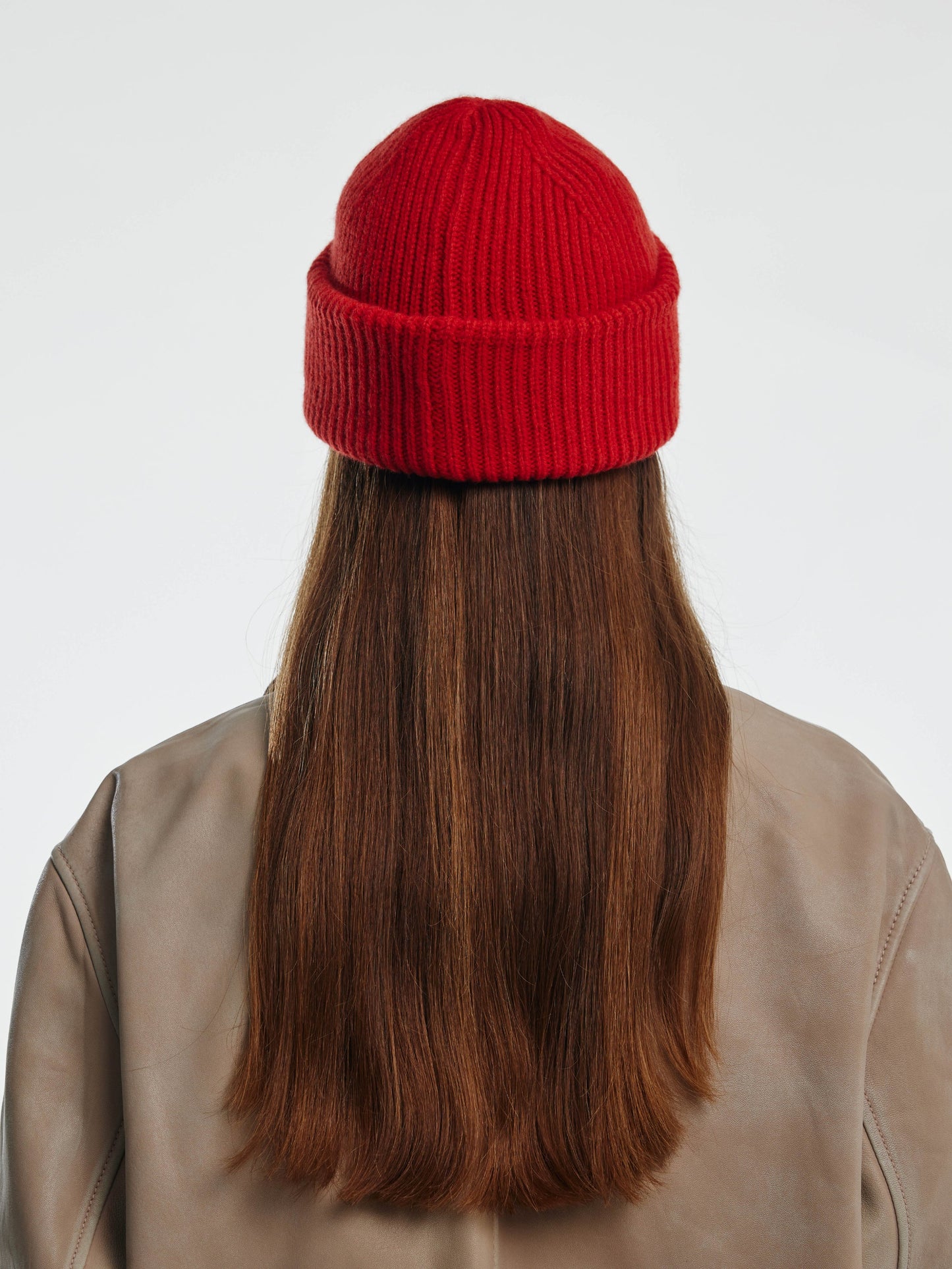 Chunky Soft Wool Beanie - Red