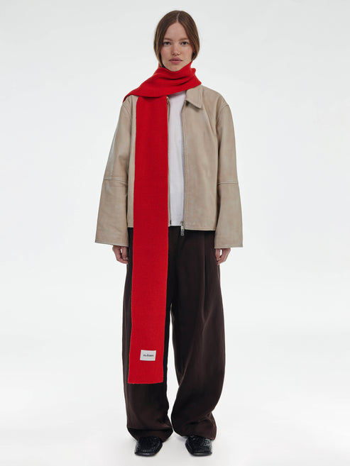 Soft Wool Scarf - Red