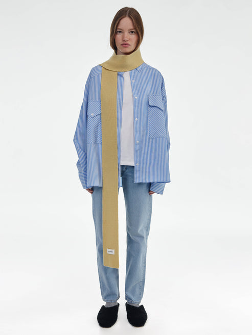 Mini Soft Wool Scarf - Soft Yellow