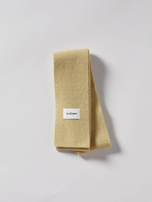 Mini Soft Wool Scarf - Soft Yellow