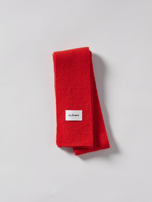 Mini Soft Wool Scarf - Red