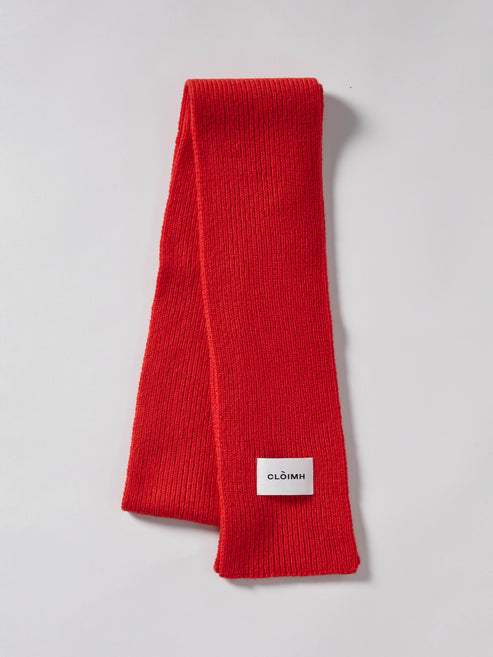 Soft Wool Scarf - Red