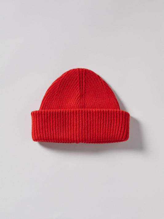 Chunky Soft Wool Beanie - Red