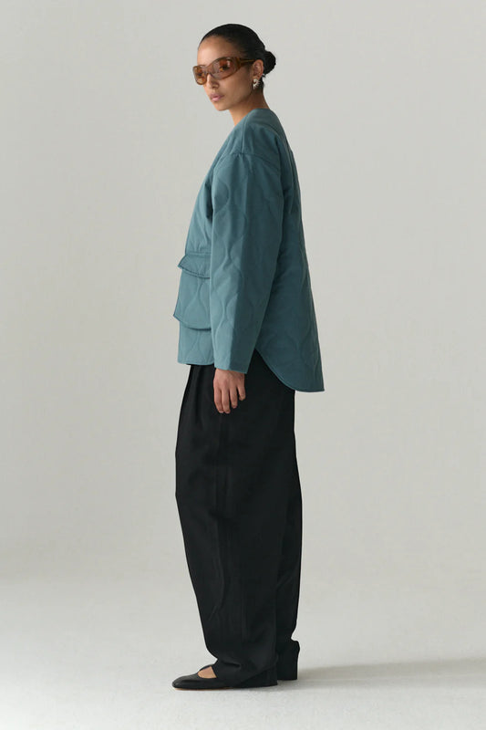 Padded Liner Jacket - Faded Aqua