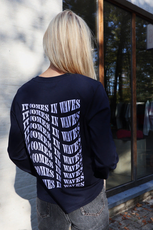 It Comes in Waves LS - Night Blue Lila