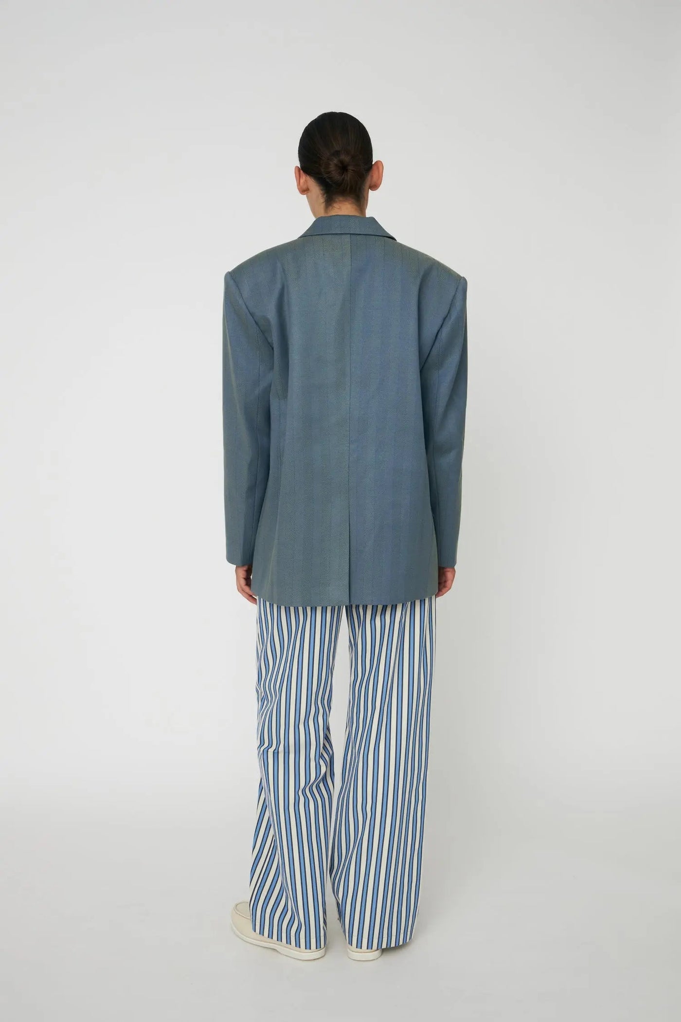 Herringbone Blazer - Aqua Green