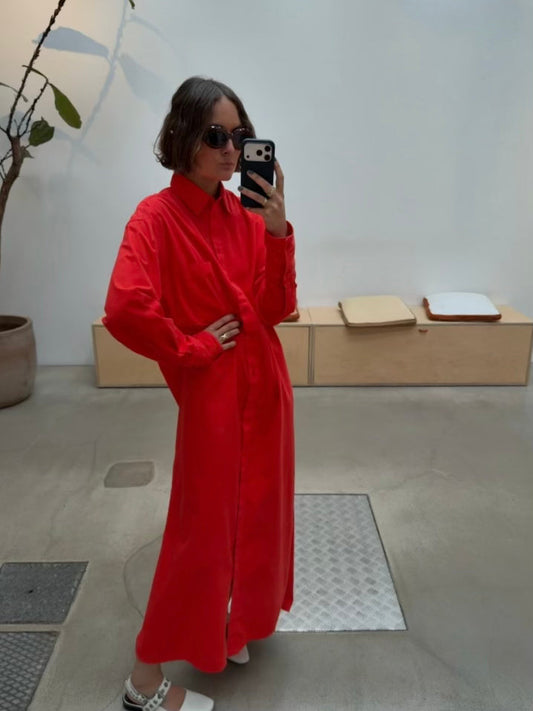 Dove Floor Length Dress - Red