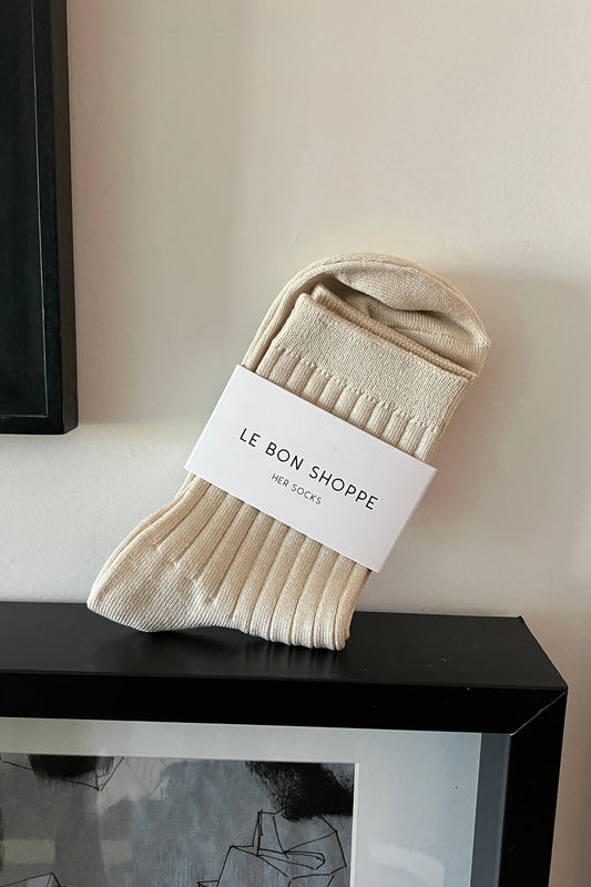 Her Socks Cotton - Porcelain