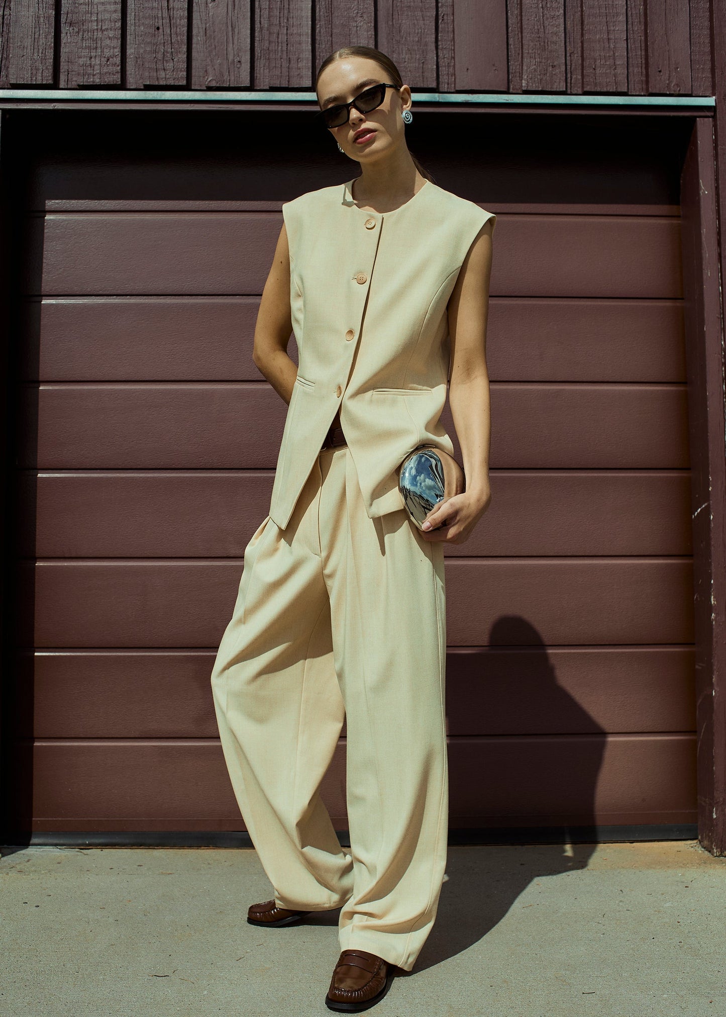 Kamin Shaped Waistcoat - Dusty Yellow