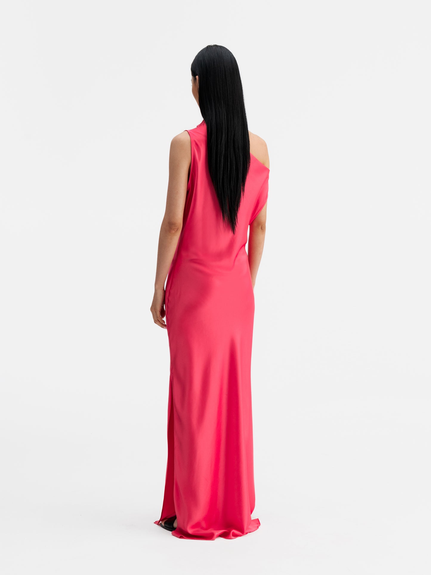 Lacy Satin Dress - Bubblegum