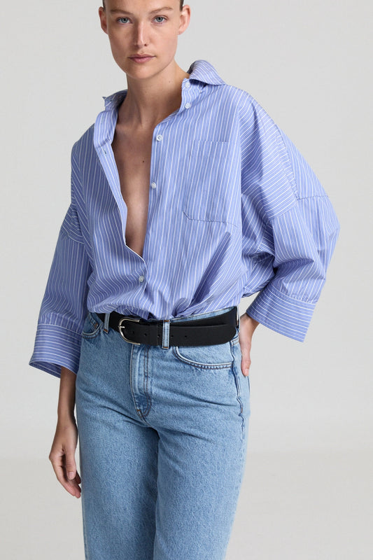 Jackie Shirt - Light Blue Striped