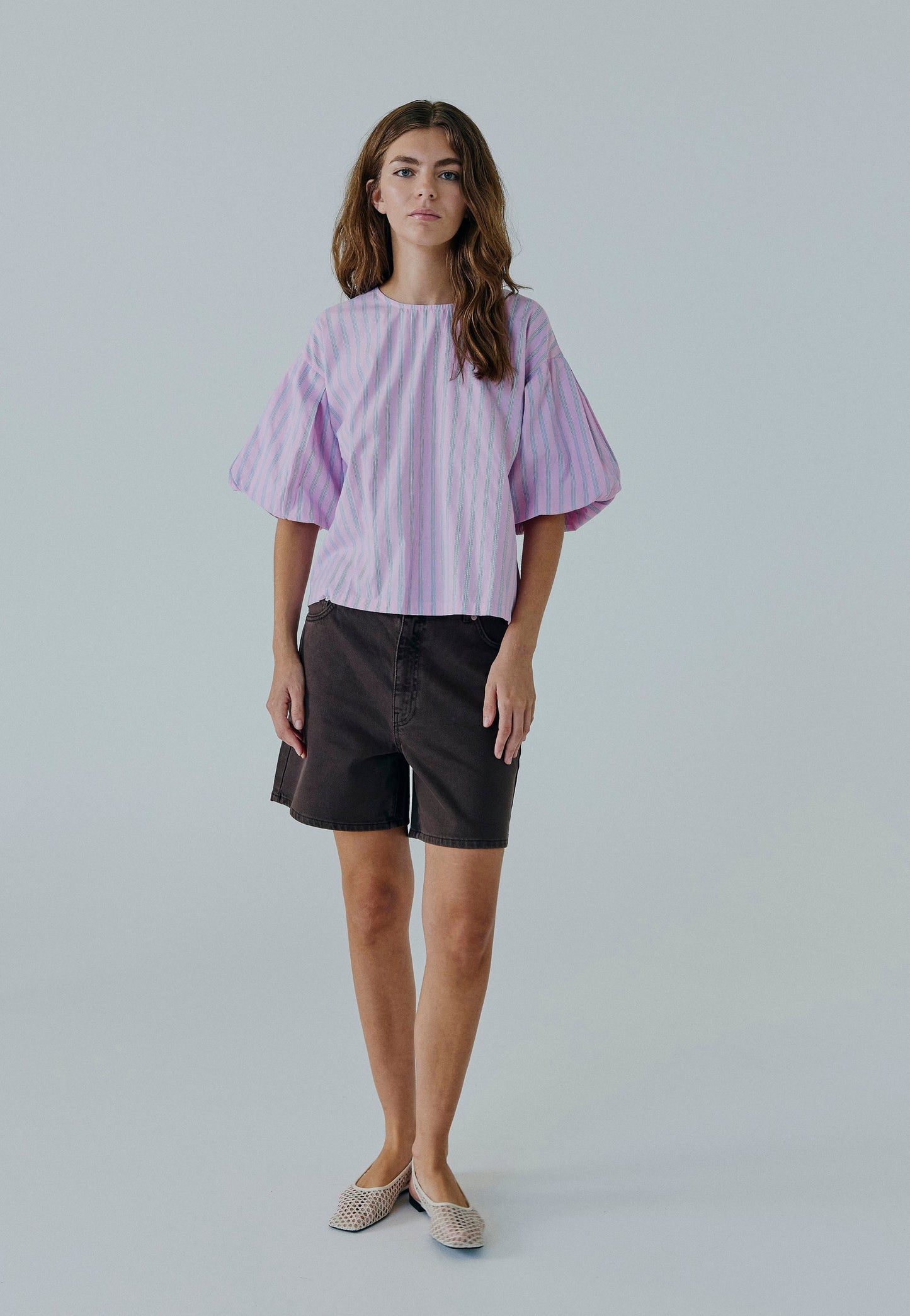 Lilah Denim Short - Brown Washed