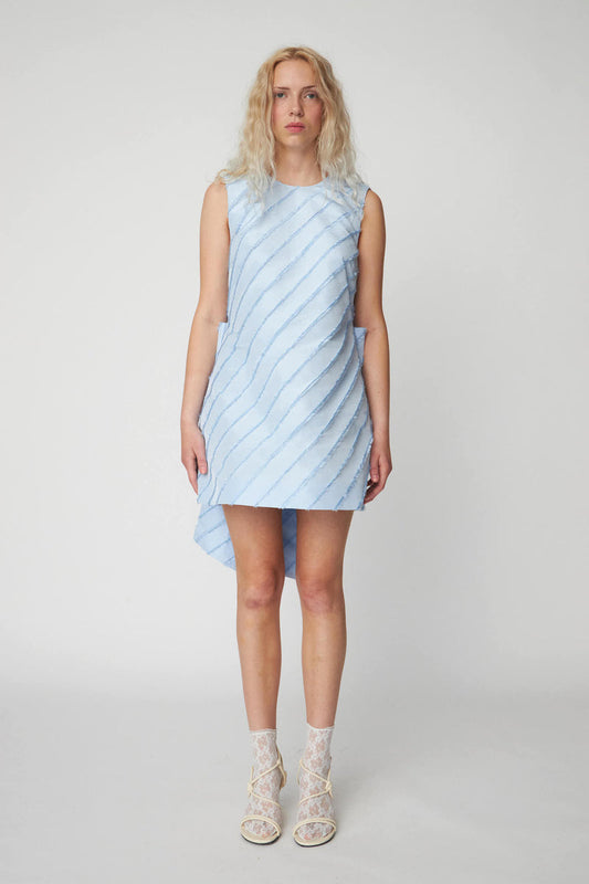 Mini Dress with Bow - Little Boy Blue