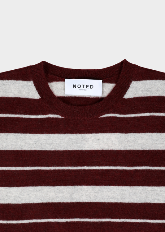 Alexi Knit - Bordeaux/Grey