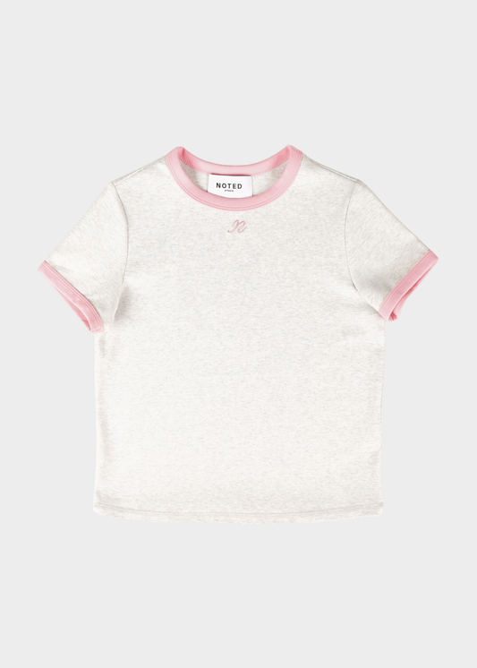 Donni Tee - Light Grey/Pink