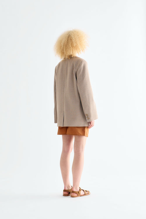 Noomi Blazer - Brown Multi Check