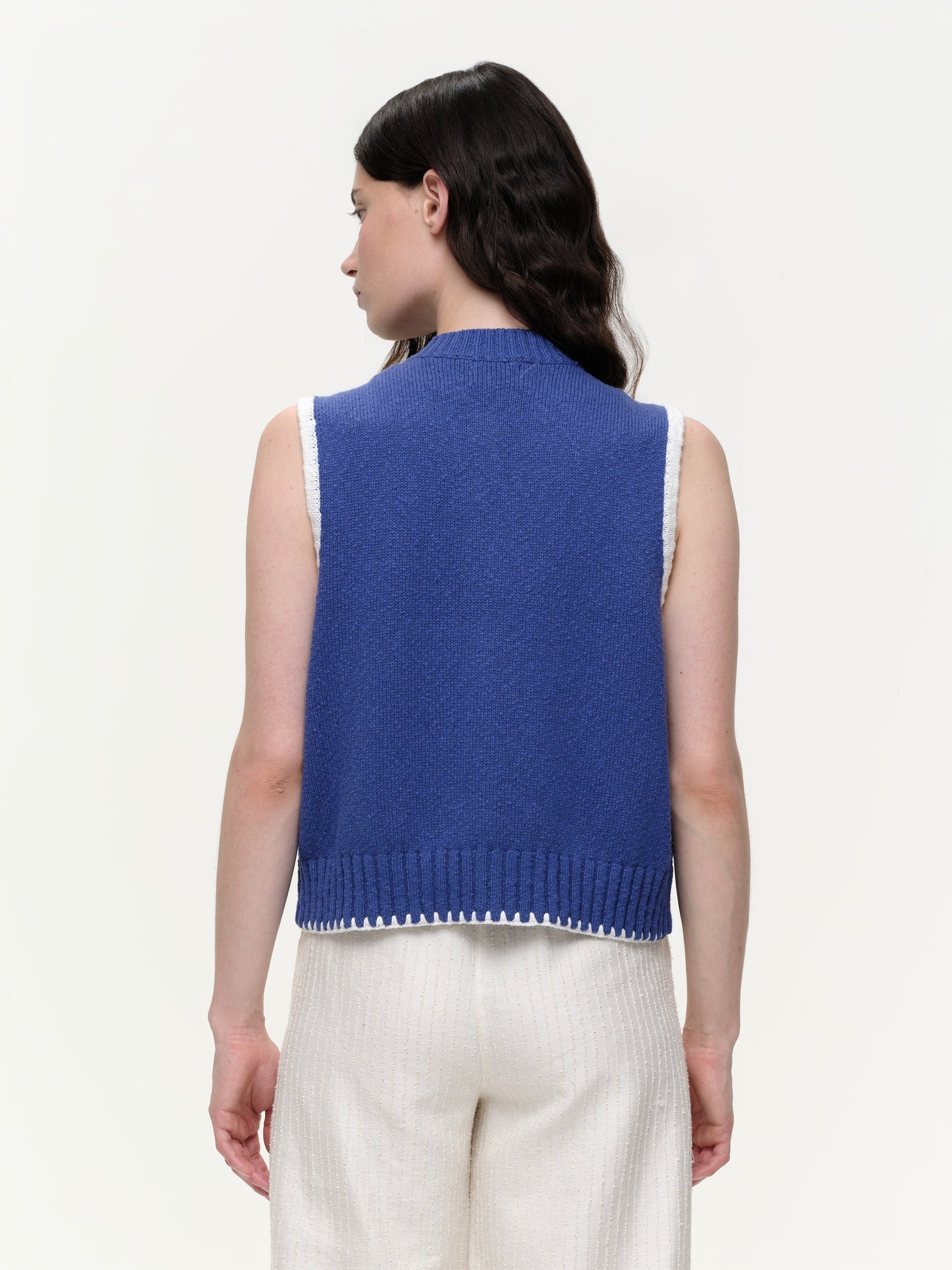 Kaata Sleeveless Cardigan - Electric Blue