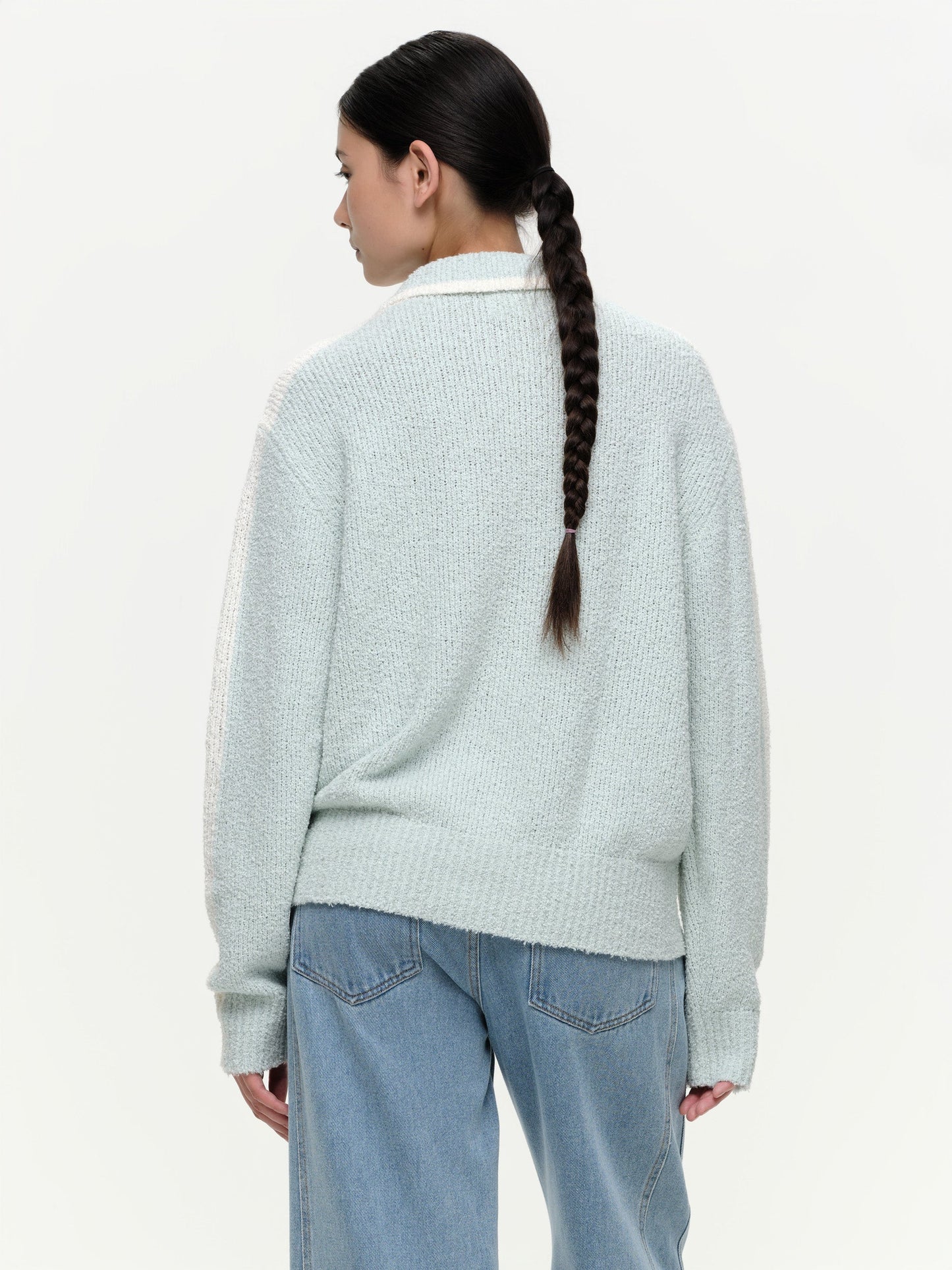 Kayar Longsleeve Boucle Polo - Light Blue