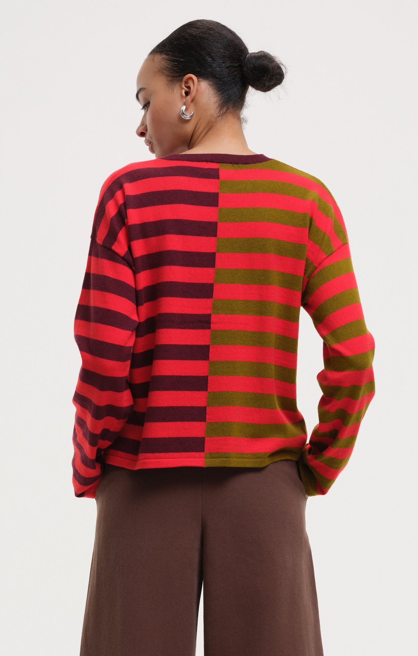 Kira Stripe Nouvella - Burgundy