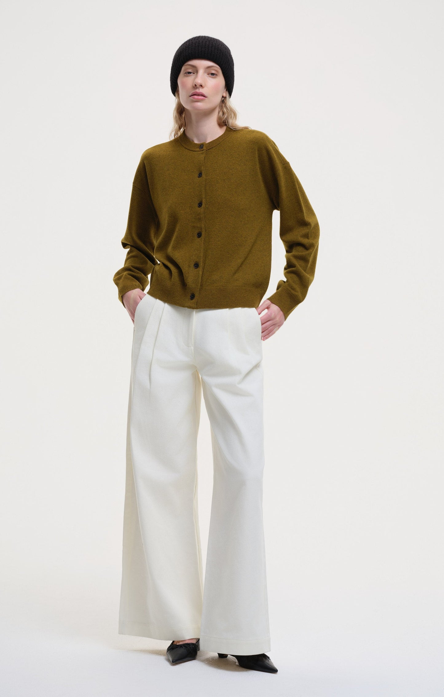 Karla Cardigan - Gold Khaki