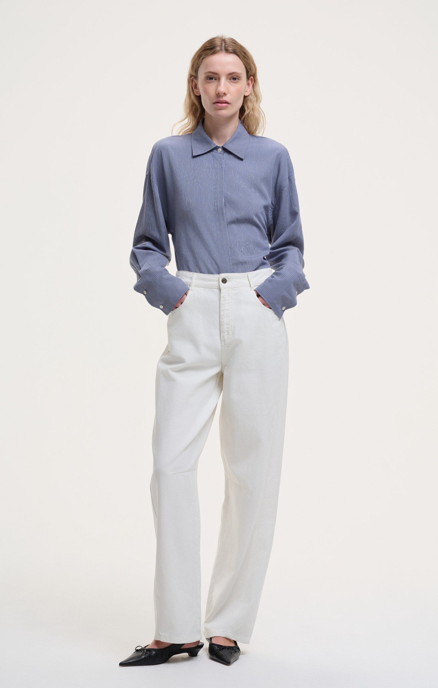 Peggy Barrel Pants - Off White