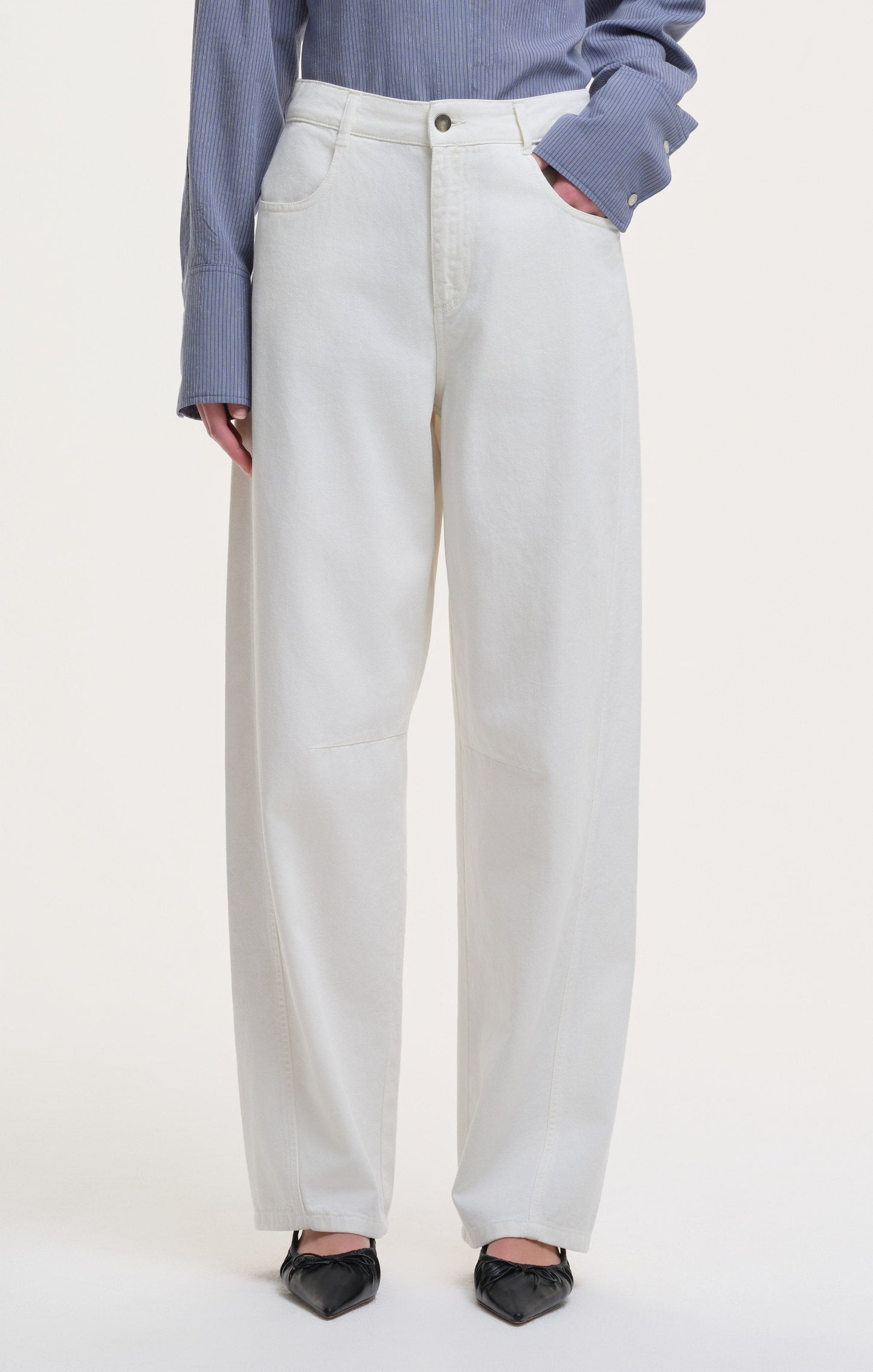 Peggy Barrel Pants - Off White