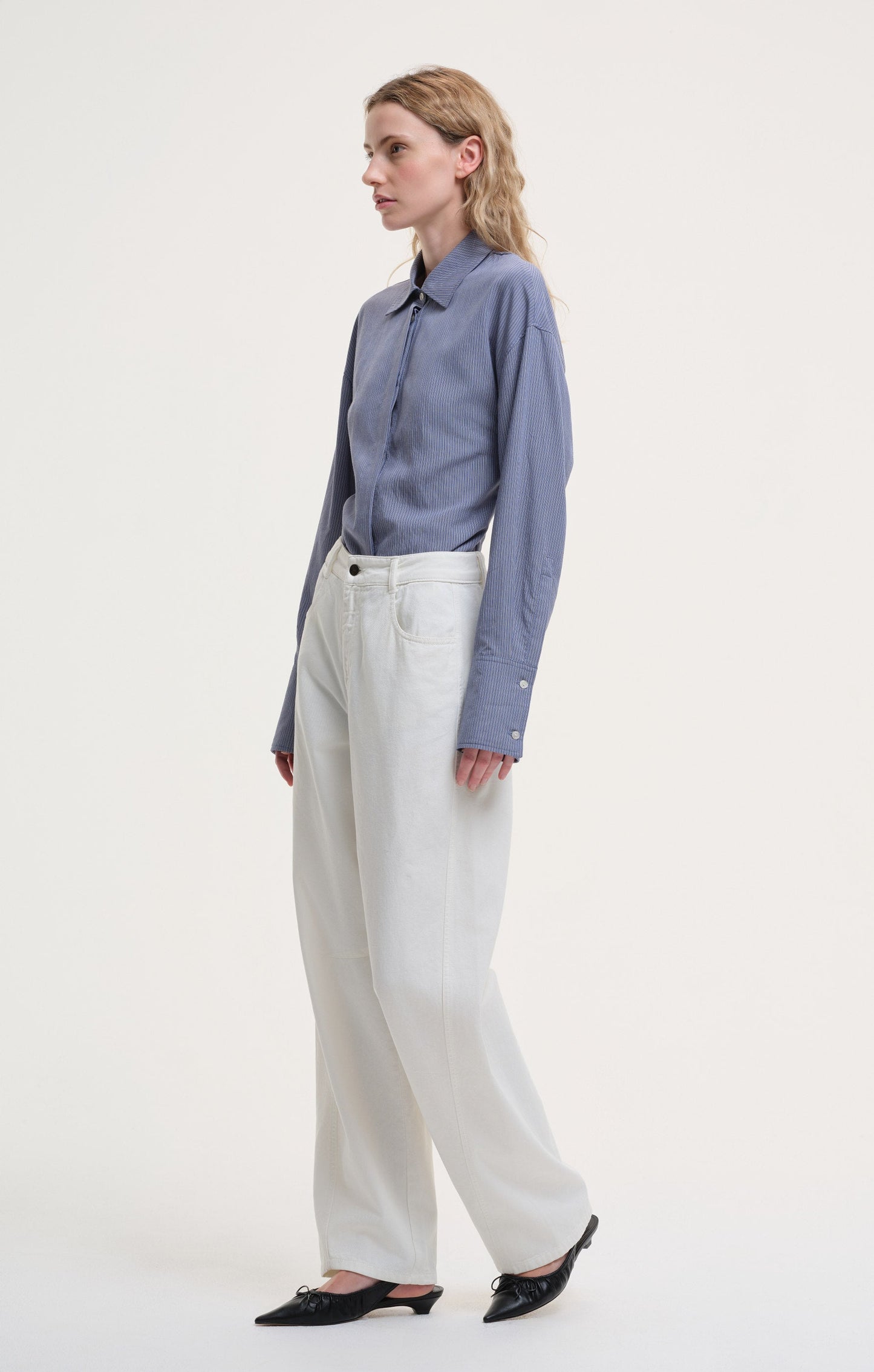 Peggy Barrel Pants - Off White