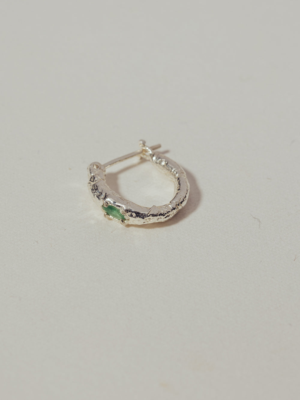 Earring - Pretty Eye Green Onyx Silver