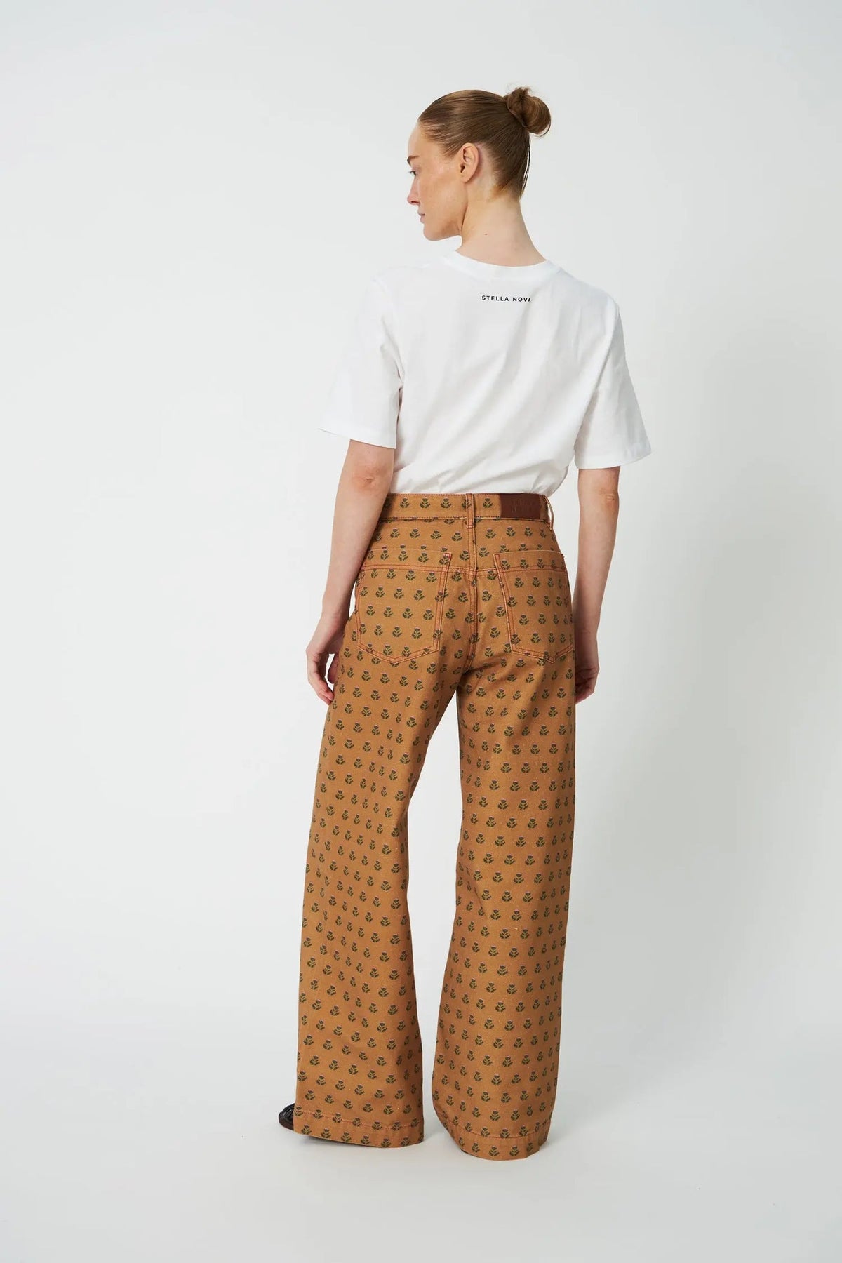 Printed Canvas Pants - Simple Flowers