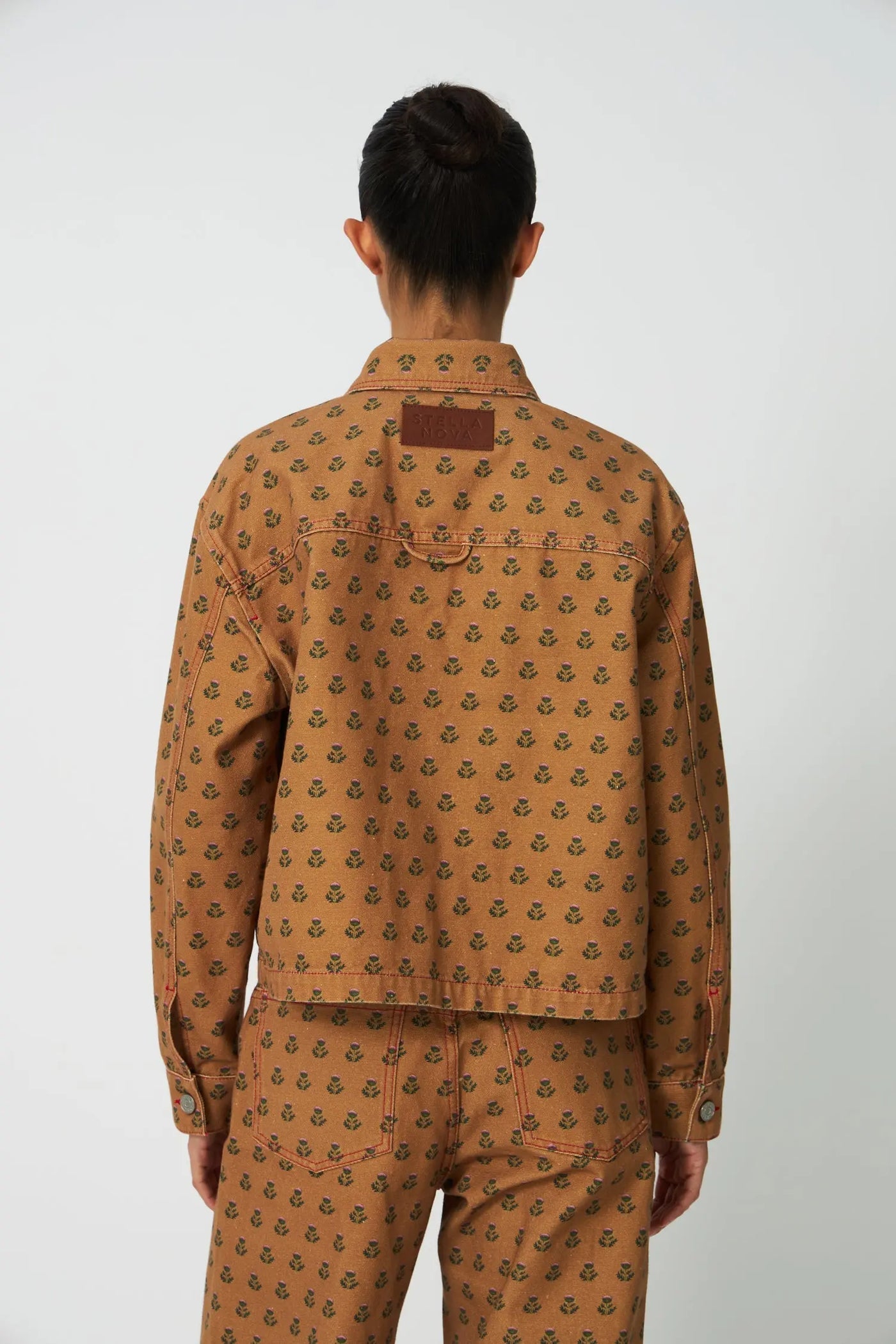 Printed Canvas Shirt - Simple Flowers