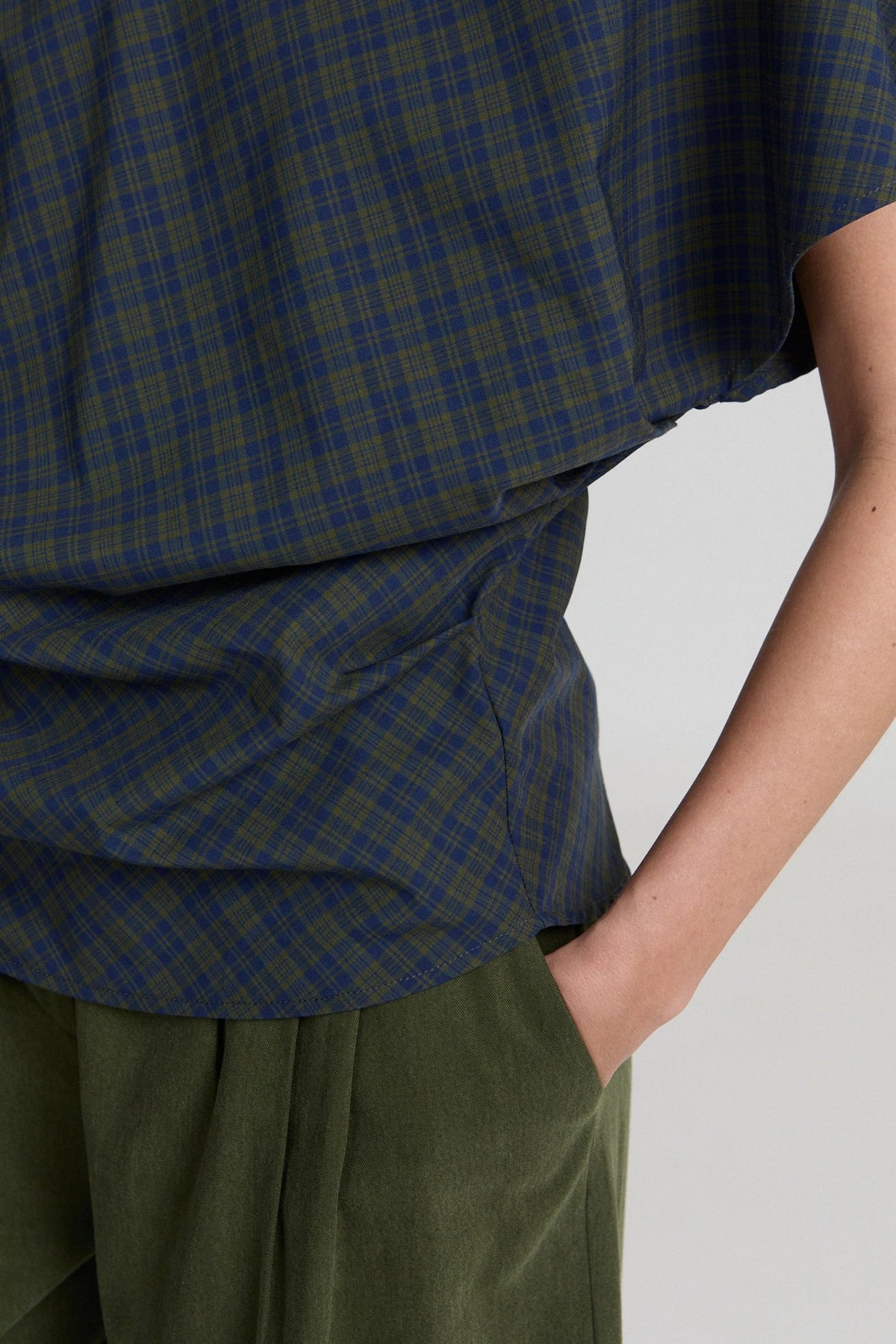 Robin Top - Khaki Checked