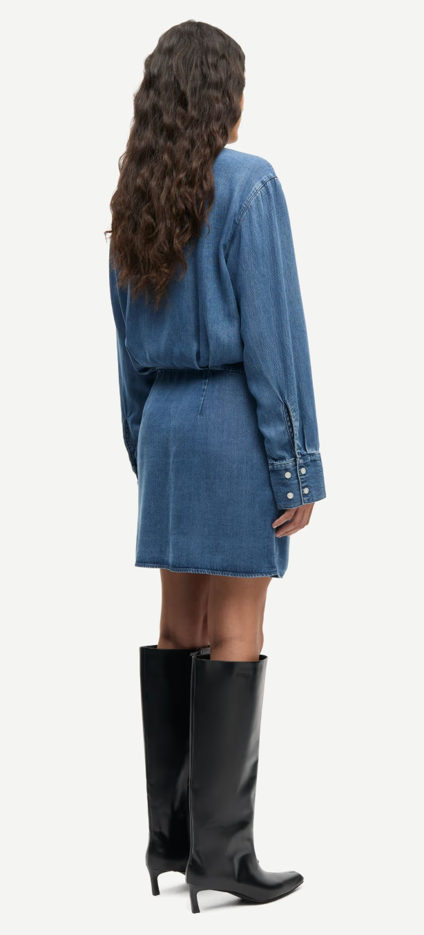 Sasky Dress - Medium Denim