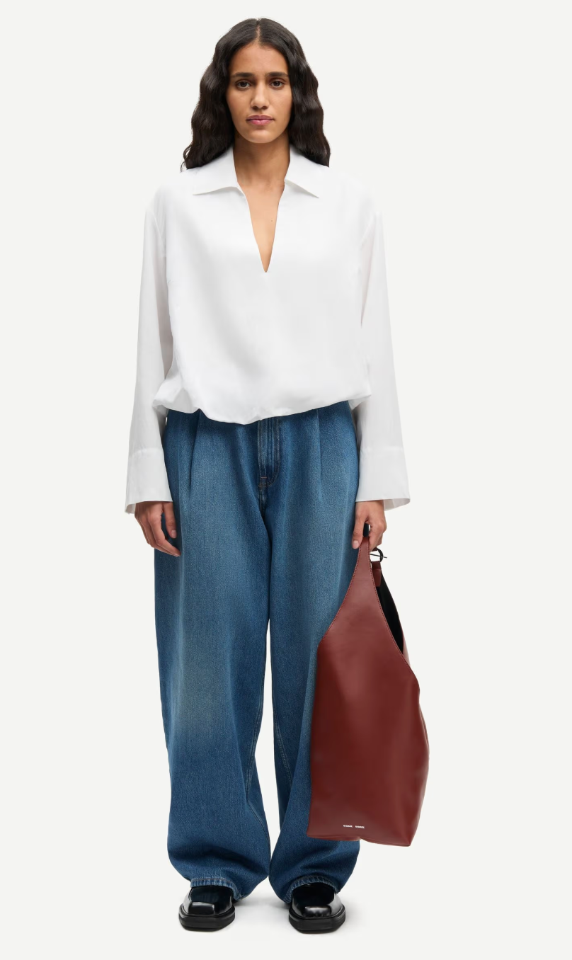 Saharper Pleat Jeans - Fluid Denim