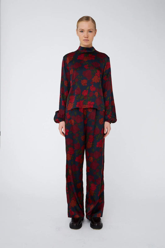 Silk Blouse - Flower Forest