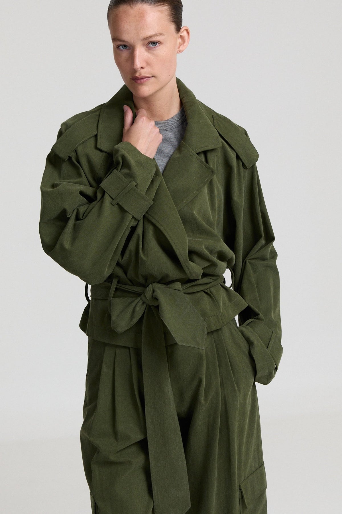 Simone Jacket - Khaki Green