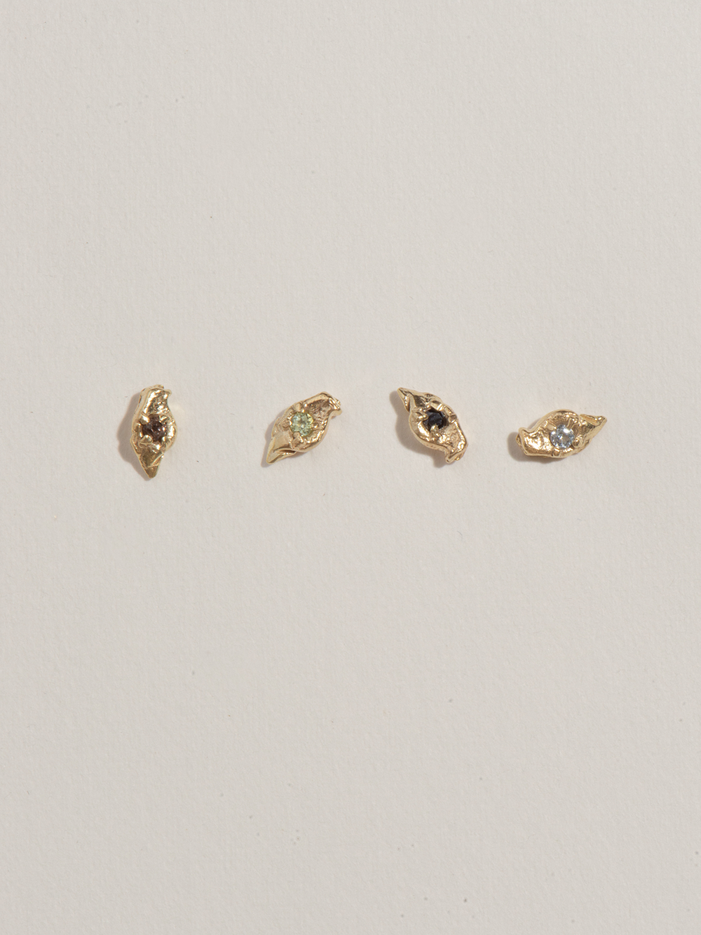 Spark Smokey Quartz - Earring Gold