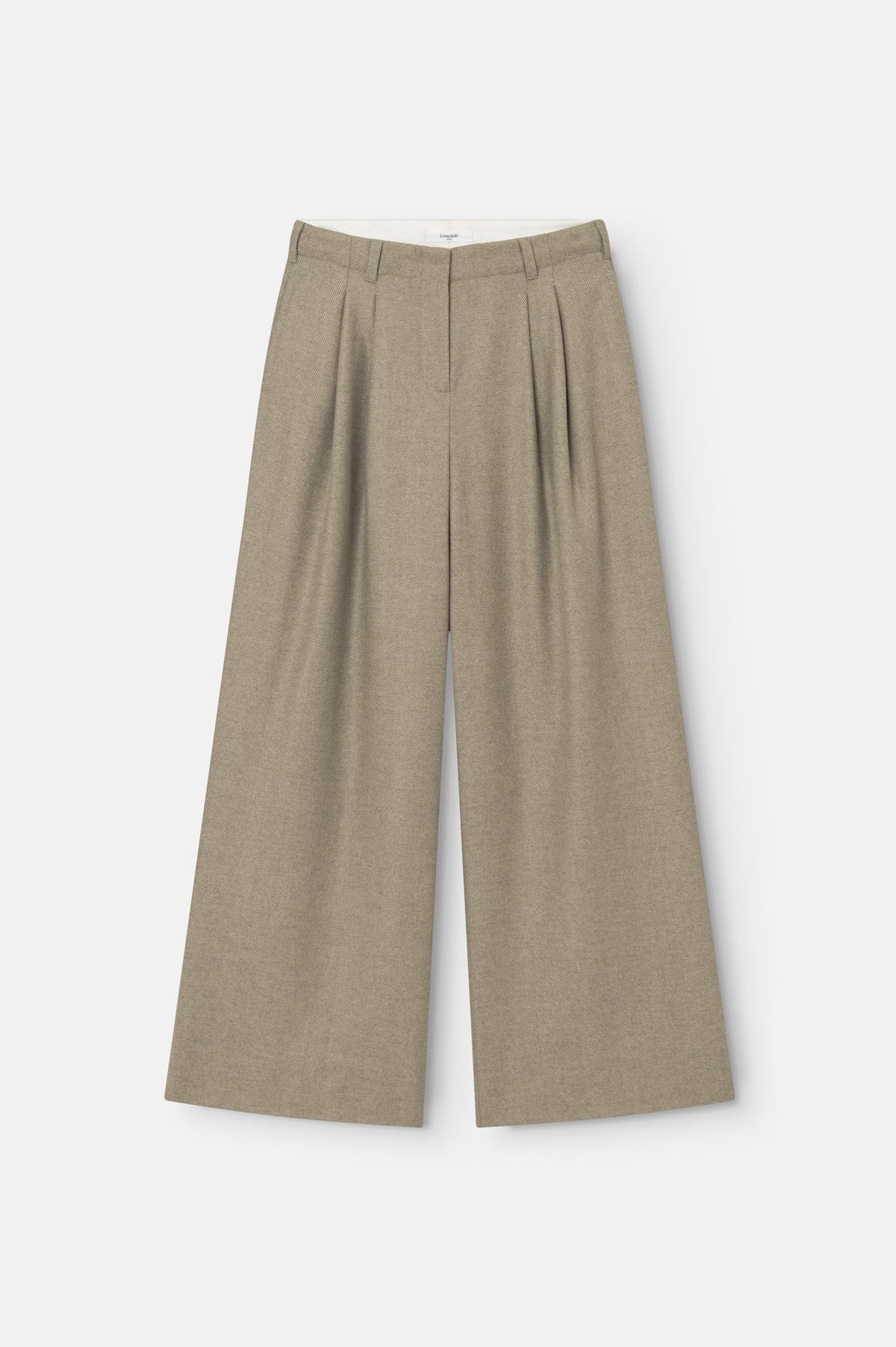 Stella Pants - Egret Herringbone