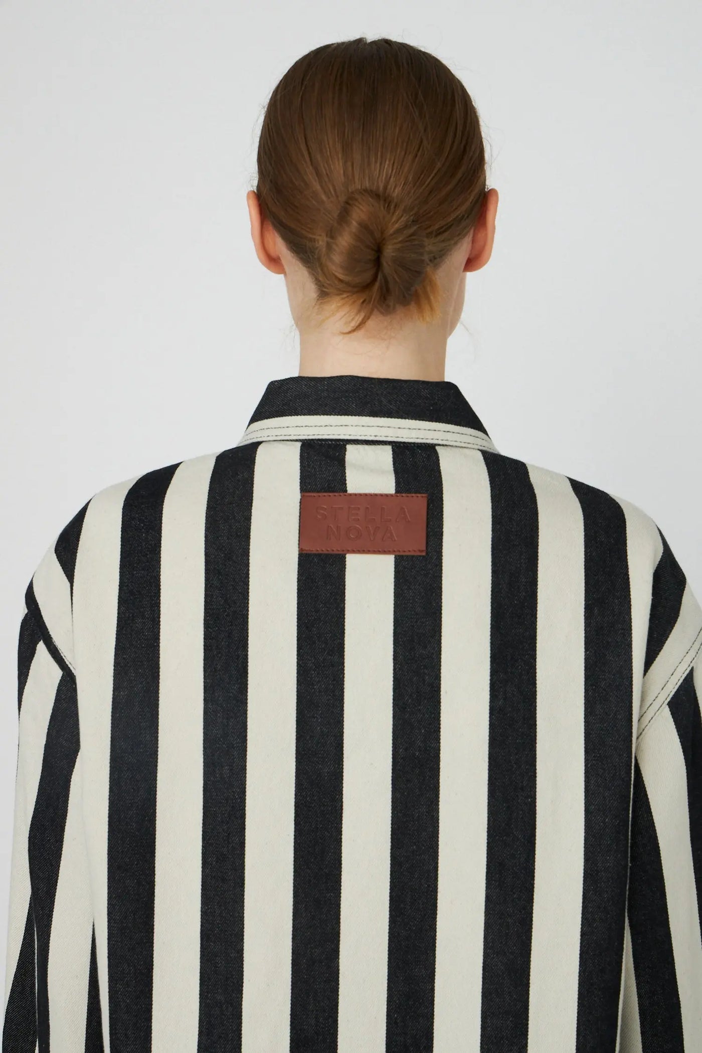 Striped Cotton Shirt - Black/Creme