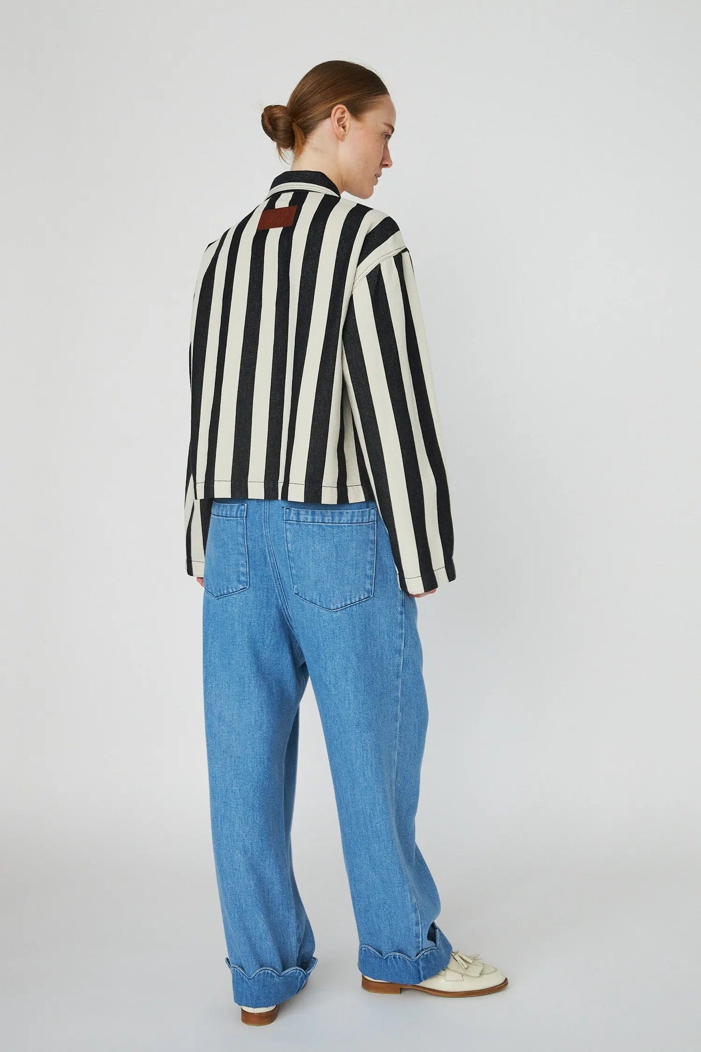 Striped Cotton Shirt - Black/Creme