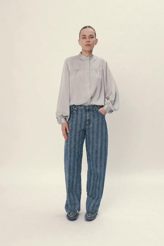 Striped Washed Pants - Soft Stripes