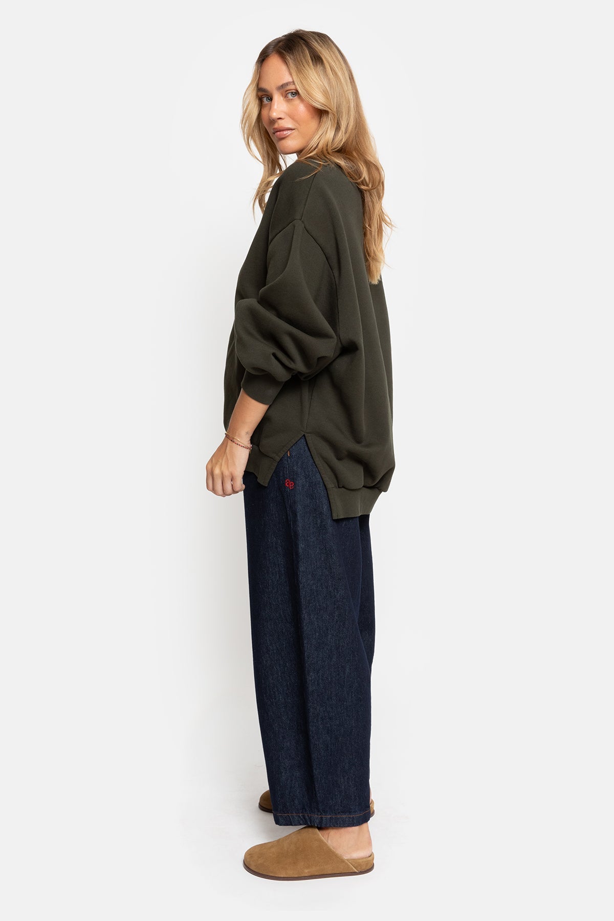 Ulla Oversized Sweatshirt - Forest Green